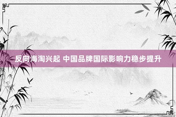反向海淘兴起 中国品牌国际影响力稳步提升