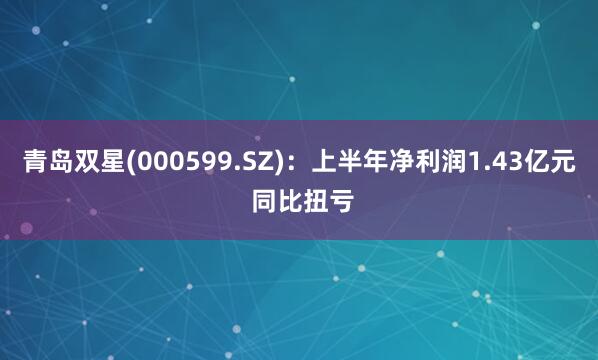 青岛双星(000599.SZ)：上半年净利润1.43亿元 同比扭亏