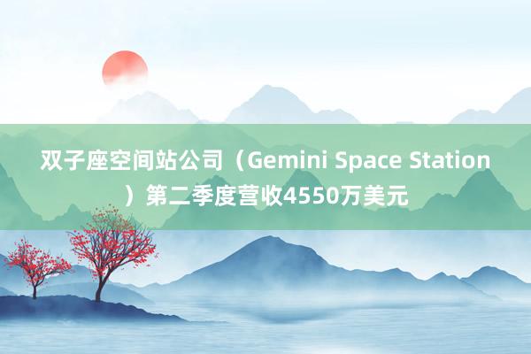 双子座空间站公司（Gemini Space Station）第二季度营收4550万美元