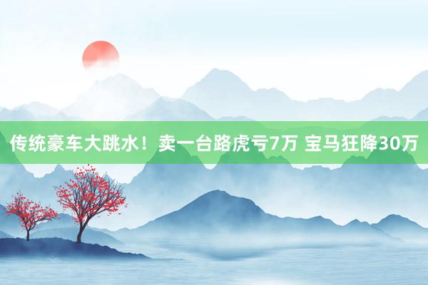 传统豪车大跳水！卖一台路虎亏7万 宝马狂降30万