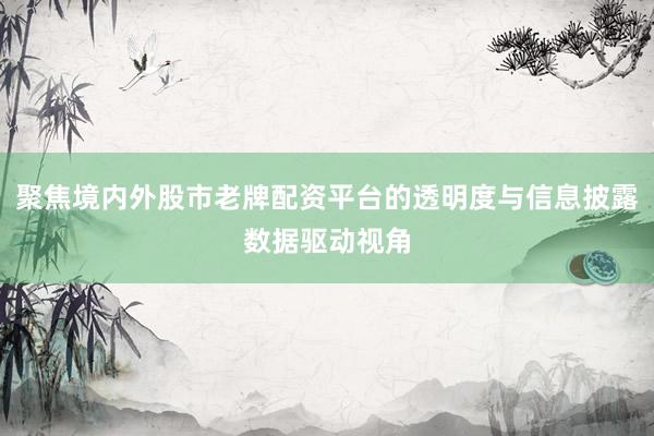 聚焦境内外股市老牌配资平台的透明度与信息披露数据驱动视角