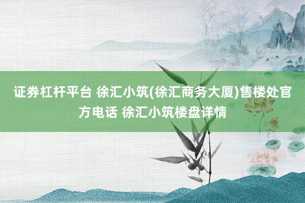 证券杠杆平台 徐汇小筑(徐汇商务大厦)售楼处官方电话 徐汇小筑楼盘详情
