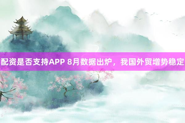 配资是否支持APP 8月数据出炉，我国外贸增势稳定