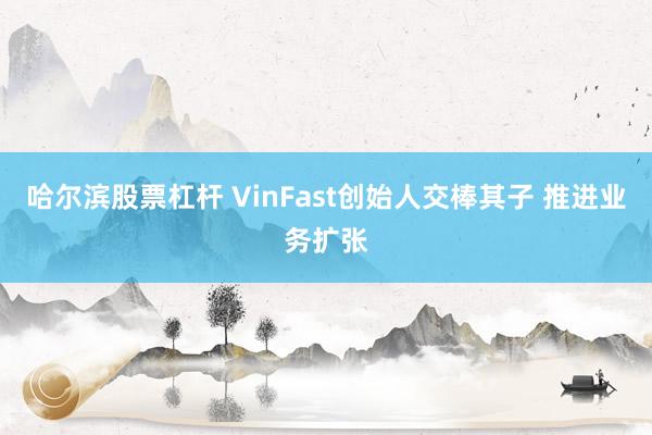 哈尔滨股票杠杆 VinFast创始人交棒其子 推进业务扩张