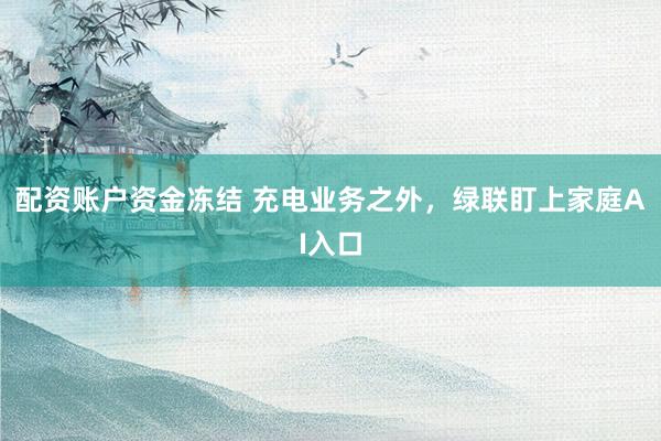 配资账户资金冻结 充电业务之外，绿联盯上家庭AI入口