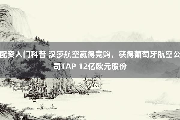 配资入门科普 汉莎航空赢得竞购，获得葡萄牙航空公司TAP 12亿欧元股份